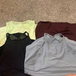 Lot of 4 Lululemon tank tops